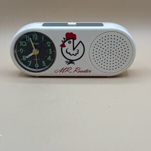 VTG MR. ROOSTER Battery Operated Crowing Alarm Clock Glow-In-The-Dark Works